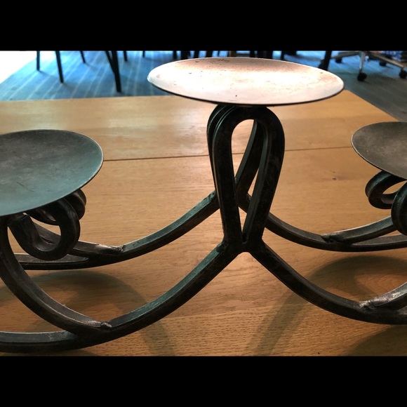 EUC 5-Pillar Metal Tabletop Candle Holder - Picture 6 of 7